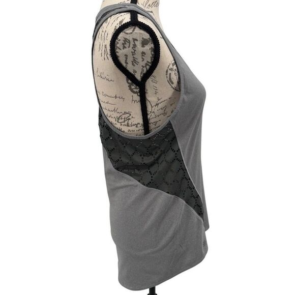 Athleta Eyelet Unsinkable Yoga Tank Top Graphite Gray Size Small - Picture 8 of 13